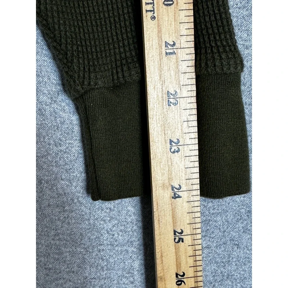 Polo Ralph Lauren Waffle Knit Hoodie XL Olive Green Military Thermal Pony Logo